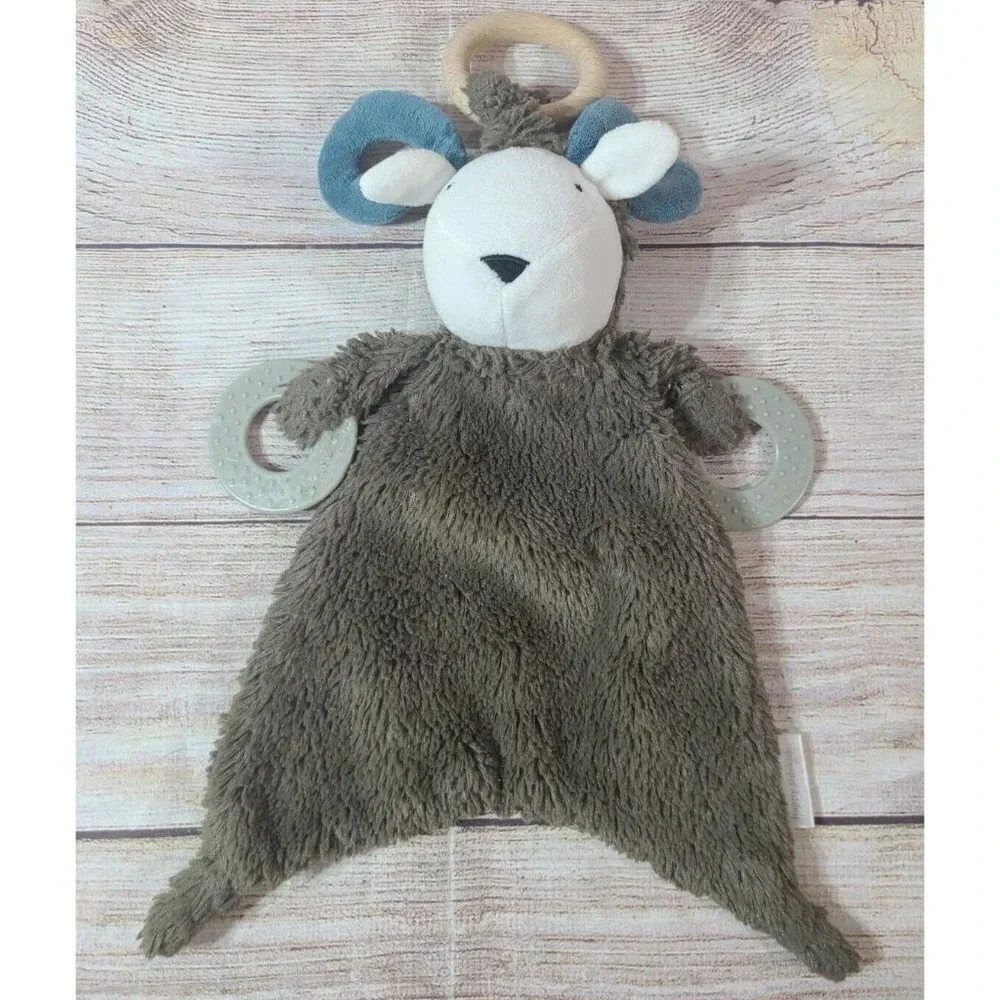 Bella Tunno Happy Sidekick Plush Randall the Ram Lovey Rattle Teether Toy 17"